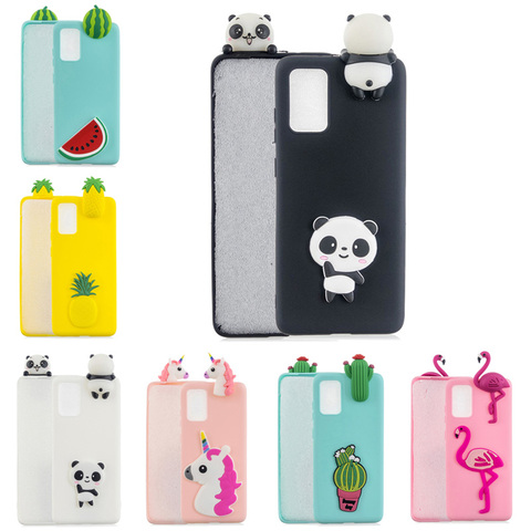 3D Cute Panda Unicorn Cactus Cover Case on For Samsung A31 A41 A21s A10 A20 A30 s A40 A50 A70 A01 A11 A21 A41 A51 A71 Case Child ► Photo 1/6