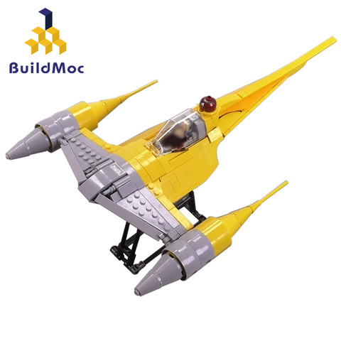 Buildmoc Space Series N-1 Yellow Aircraft Navigator Airplane 13997 Modular Apocalypse Model Building Blocks for Children Kids ► Photo 1/3