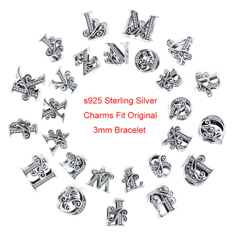 925 sterling silver 26 alphabet beads