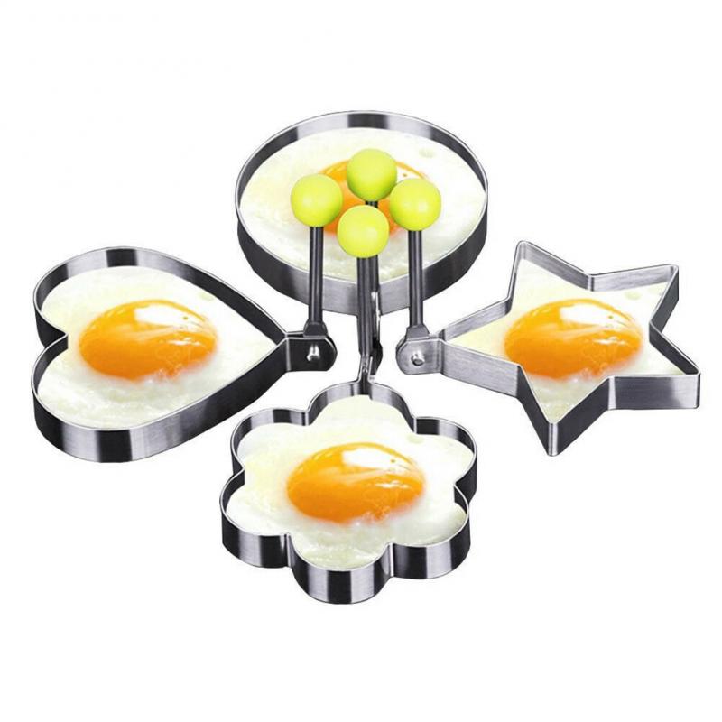 4 Styles Nonstick Fried Egg Shaper Ring Pancake Mould Mold Cooking Kitchen Tool 