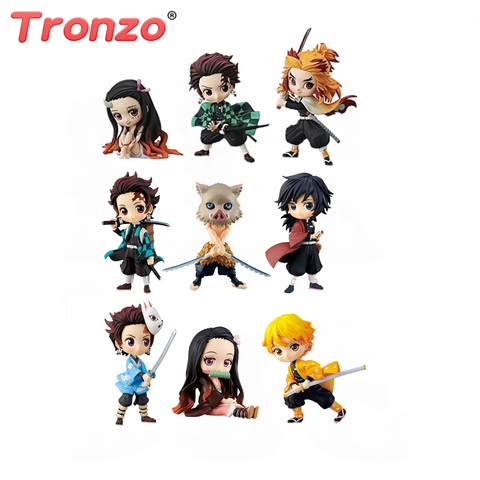 Buy Online Tronzo Demon Slayer Kimetsu No Yaiba Q Posket Kamado Tanjirou Nezuko Zenitsu Giyuu Inosuke Pvc Figure Model Collection Doll Toys Alitools
