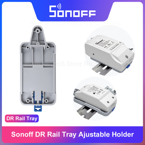 Itead Sonoff DR DIN Rail Tray Mounted Adjustable Holder Cheap Solution Kit for Most Sonoff Products Basic RF Pow TH10/16 Dual G1 ► Photo 1/6