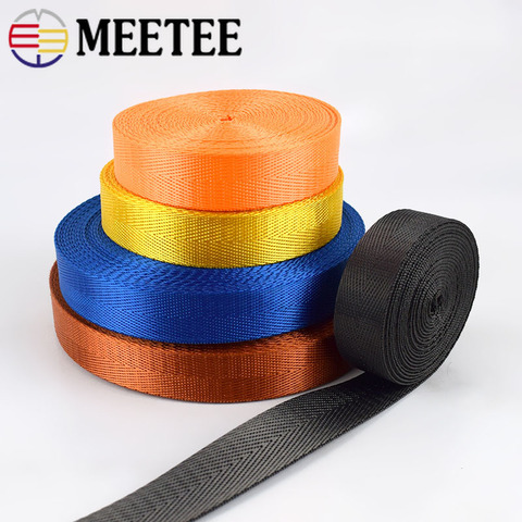 Meetee 5Meters 20-50mm Nylon Webbing for Backpack Strap Car Seat Belt Ribbon Webbing DIY Garment Binding Tape Sewing Accessories ► Photo 1/6