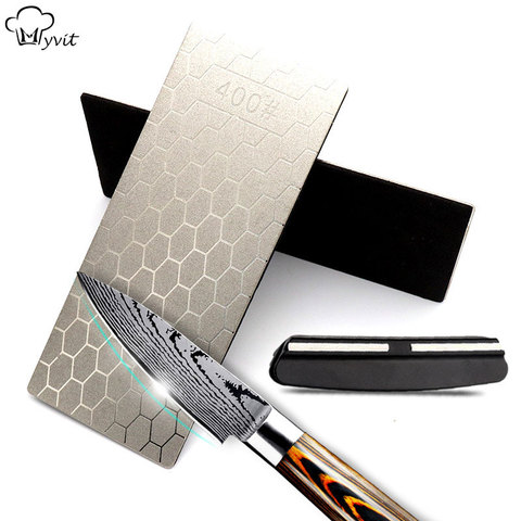 Diamond Knives Sharpening Stone 400# 1000# 600# Grindstone Knife Sharpener Ultra-thin Honeycomb Surface Whetstone Set ► Photo 1/6