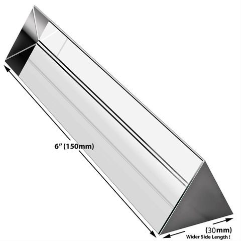 Crystal 6 inch Optical Glass Triangular Prism Spectrum Physics Photo 150mm ► Photo 1/6