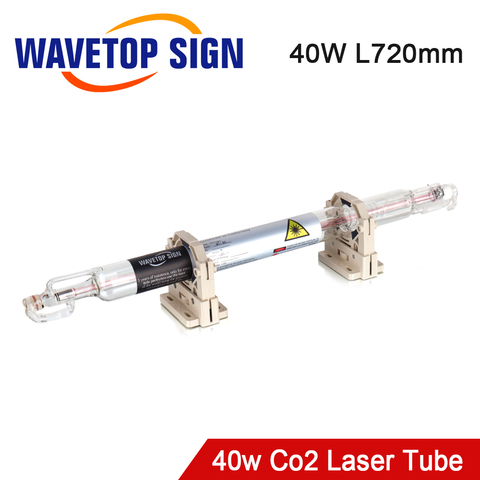 WaveTopSign  Co2 Glass Laser Tube Dia 50mm 720mm 40W Glass Laser Lamp for CO2 Laser Engraving Cutting Machine ► Photo 1/6