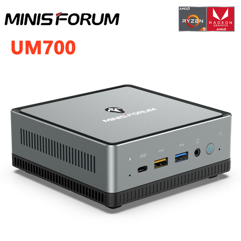 MINISFORUM UM700 AMD Ryzen 7 3750H 4.0 MINI PC Windows 10 Pro 4K Triple Display WIFI6 Office Gamer MINI PC Computer TV BOX ► Photo 1/1