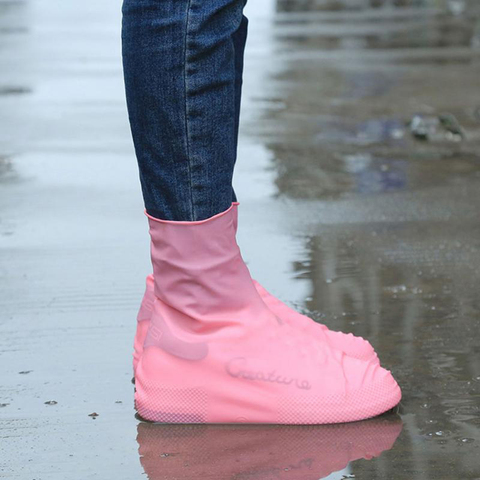 2022New Rain Boots Waterproof Shoe Cover Silicone Unisex Outdoor Waterproof Non-Slip Non-slip Wear-Resistant Reusable Shoe Cover ► Photo 1/6