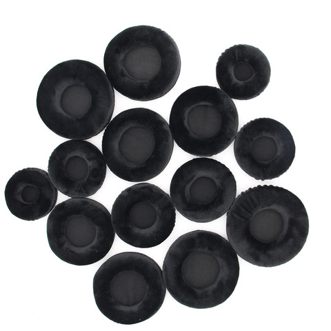 1 Pair High Quality 50mm-110mm Universal Ear Pads For All Earphone Set flannel EarPads Comfortable accessories Black ew# ► Photo 1/5