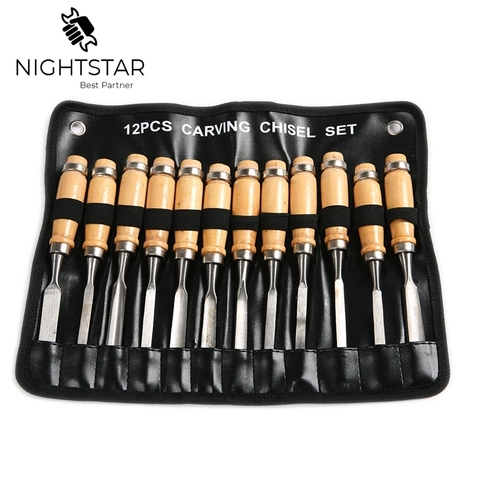 12Pcs Wood Carving Tools Wood Carving Kit Wood Carving Set High Speed Steel  Blades Craft Carving Knife Woodcut Cutter Knife Set Hand Wood Carving  Chisels for Woodworking DIY Tools