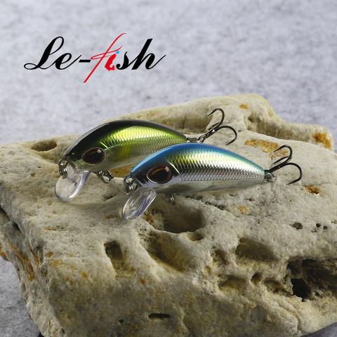 Le Fish  Mini Stream Minnow 45mm 4.7g Slow Sinking Rolling Fishing Lure Artificial Hard Bait Trout Crankbait Tackle ► Photo 1/5