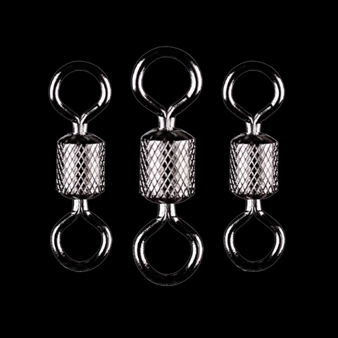 WALK FISH 50PCS/Lot Fishing Swivels Ball Bearing Swivel With Safety Snap Solid Rings Rolling Swivel for Carp Fishing Accessories ► Photo 1/6