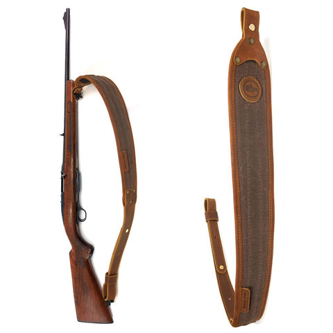 Hunting Gun Accessories Leather Rifle Sling Adjustable Shoulder Padding Canvas Shotgun Shooting Tactical Strap 106cm ► Photo 1/6
