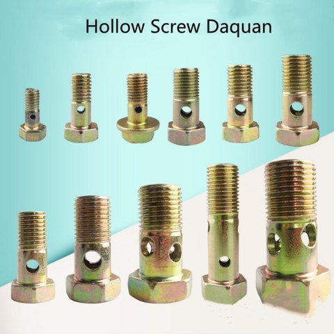 20PCS  M6 M8 M10 M12 M14 m16 m18 hollow screw Diesel engine oil recyle return tubing hinge hydraulic oil bolt Screw ► Photo 1/6