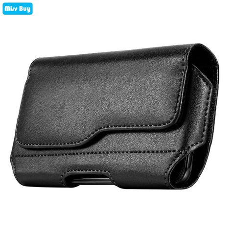 Phone Pouch Bag For Xiaomi Redmi Note 7 Note 5 6 Pro 7A 8 8A Note 8 Pro Note 4 4x 4A Case Leather Flip Cover Waist Holster Belt ► Photo 1/6