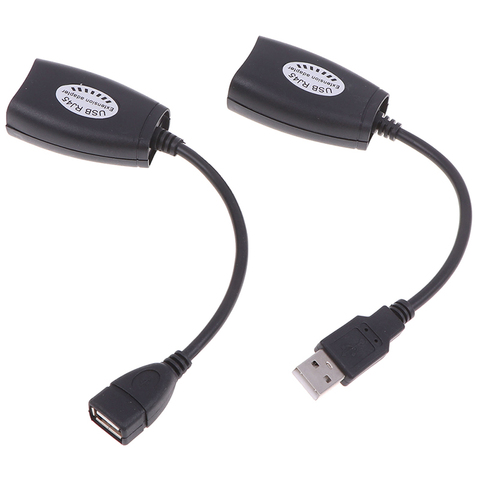 USB UTP Extender Adapter Over Single RJ45 Ethernet CAT5E 6 Cable Up to 150ft ► Photo 1/6