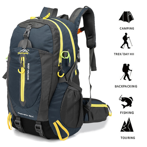 40L Outdoor Camping Bag Climbing Bag Backpack Waterproof Tactical Bag For Hiking Climbing Trekking Hunting Men Women Sports Bags ► Photo 1/6