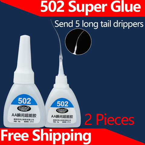 502 Strong Glue Handmade DIY Super Glue Jewelry Paste Plastic Toy Metal Special Drying Transparent Glue 3 Seconds quick-dry 2Pcs ► Photo 1/6
