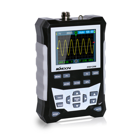 KKmoon DS0120M Digital Oscilloscope 120MHz Bandwidth 500MSa/s Sampling Rate Professional Tool with Backlight Waveform Storage ► Photo 1/6