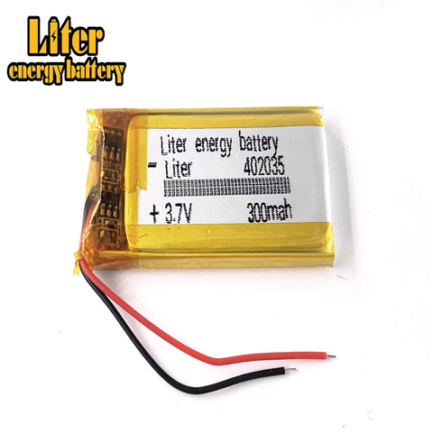 3.7V lithium polymer battery 042035 402035 300MAH MP3 MP4 MP5 battery Bluetooth headset battery ► Photo 1/3