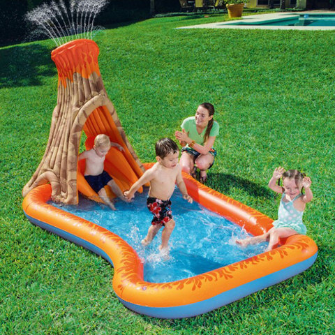 Pool Swimming Inflatable Water Slides, Outdoor Water Slide And Pool