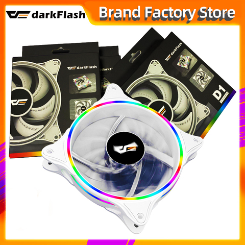 DarkFlash D1 120mm PC Computer case Ultra LED fan 12cm 4pin Desktop PC Computer Cooling Cooler Silent Case rgb Fan Cooling Fans ► Photo 1/6