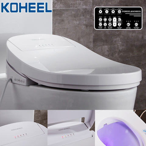 KOHEEL Electric Intelligent Bidet Cover Heat Sits Led Light Integrated Smart Toilet Seat ► Photo 1/6