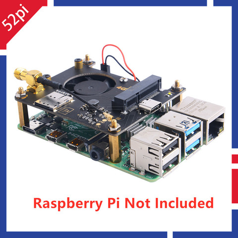 52Pi Raspberry Pi 3G 4G Hat for Raspberry Pi 2B / 3B / 3B+ / 4B / ZERO / ZERO W / Jetson Nano ► Photo 1/6