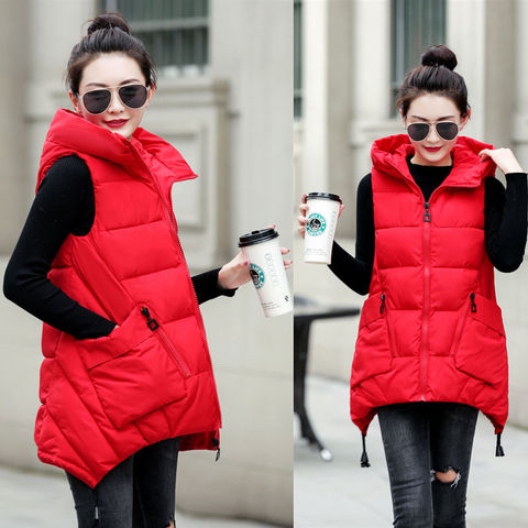 2022 Autumn And Winter Women Vest Thick New Student Cotton Coats Plus Size 5XL Lady Clothing Warm ► Photo 1/6