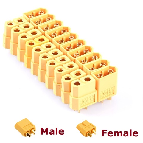 10pcs XT60 XT-60 Male Female XT30 XT90 T-Plug EC3 EC5 EC8Bullet Connectors Plugs For RC Lipo Battery ► Photo 1/6