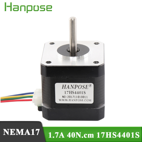 Free Shipping  3D printer 4-lead Nema17 Stepper Motor 42 motor Nema 17 motor 42BYGH 1.7A (17HS4401S) motor for CNC XYZ ► Photo 1/6