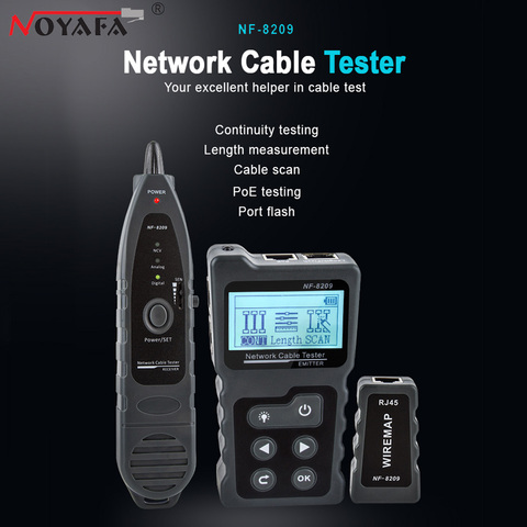 Noyafa NF-488/NF-8209/NF-8601S/NF-8601W /NF-308/NF-858C Network Cable Tester/Tracker RJ45 Lan Tester POE Wire Cat5 Cat6 Tools ► Photo 1/6