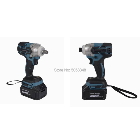 Electric Rechargeable Brushless Impact Wrench Cordless and brushless Impact driver drill combo with two 18V 4.0Ah Battery ► Photo 1/6