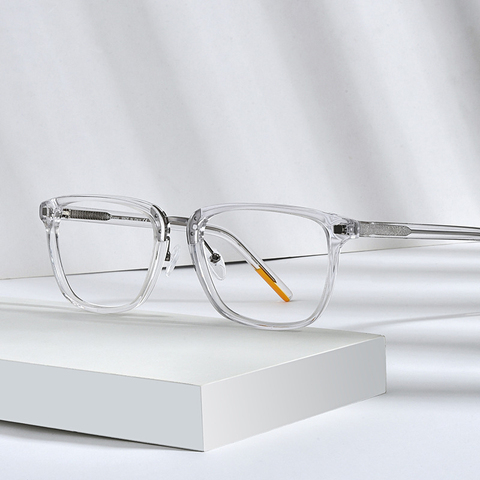 2022 New Acetate Glasses Frame Men Women Square Myopia Prescription Optical Eyeglasses Frame Transparent Luxury Brand Eyewear ► Photo 1/1