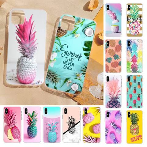 FHNBLJ Pineapple black Phone Case Hull for iPhone 8 7 6 6S Plus X 5S SE 2022 XR 11 12 pro XS MAX ► Photo 1/6