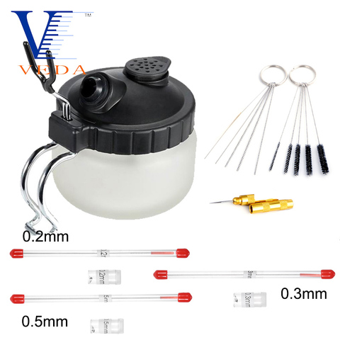 6 Sets Airbrush Cleaning Tools Spray Gun Cleaning Needle Nozzle Brush Glass Pot Holder with Replaceable 3 sizes Needle Nozzle ► Photo 1/6