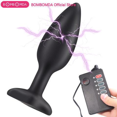 Electric Shock Buttplug Bum Shock Vibrator for Man Anal Plug Anus Dilator Prostate Massager Huge Anal Dildo for Man Sex Toys ► Photo 1/6