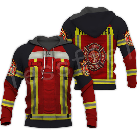 Tessffel Firefighters Suit Firemen hero Harajuku Pullover NewFashion Casual 3DPrint Zip/Hoodies/Sweatshirts/Jacket/Men/Women B-4 ► Photo 1/3