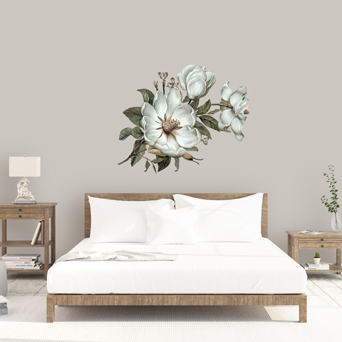 Three Ratels QC115  flowers wall sticker  Classical Magnolia for home  decoration wall sticker art for bedroom ► Photo 1/6