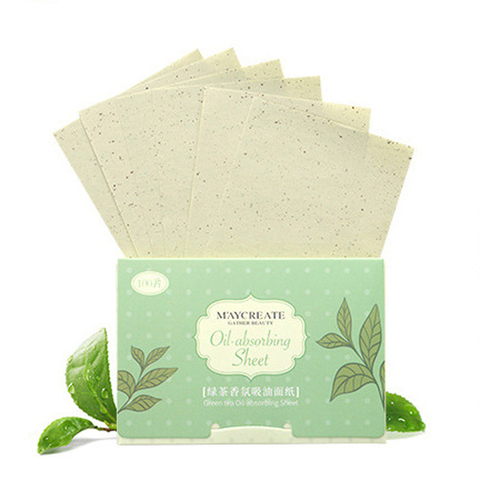 600pcs/6bag Face Oil Blotting Paper Green Tea Matting Face Wipes Face Cleanser Oil Control Tissue Papers Skin Care Cleaning Tool ► Photo 1/6