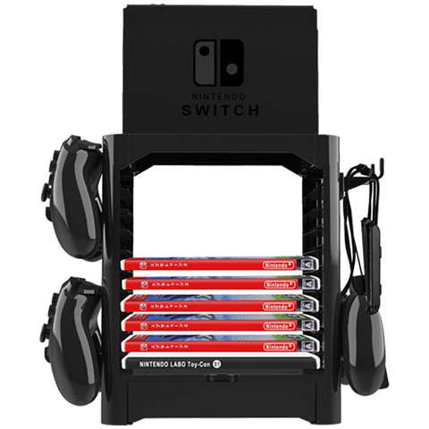 Buy Online For Nintendo Switch Storage Bracket 10 Game Disc Card Tower Controller Holder Multi Function Console Stand Alitools