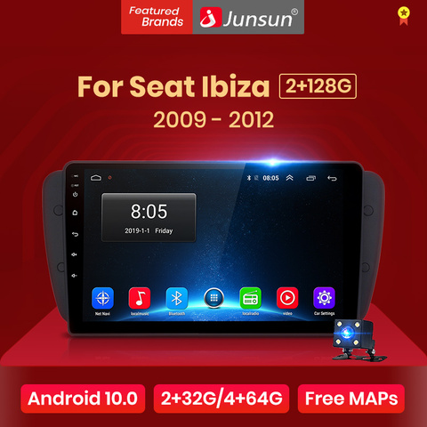 Junsun V1 2G+32G Android 10.0 Car Radio Multimedia Video Player For Seat Ibiza 6j 2009-2013 Navigation GPS 2din autoradio NO dvd ► Photo 1/6
