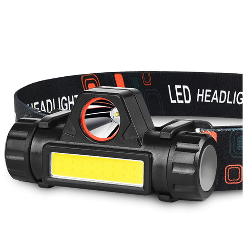 Headlamp Head Lamp Headlight Waterproof 2500lm Cob Led Built in Usb Rechargeable Battery Working 1Pc ► Photo 1/6