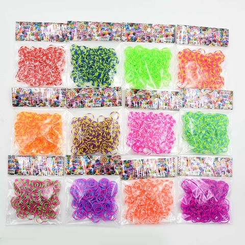 600 Pcs Refill Loom Rubber Bands Bracelet for Kids or Hair Rainbow Rubber Loom Bands Make Woven Bracelet DIY Toys Christmas Gift ► Photo 1/5