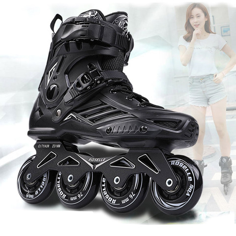 RS6 Inline Skates Professional Slalom Adult Roller Skating Shoes Sliding Free Skate Patins Size 35-46 Good As SEBA Sneakers ► Photo 1/6