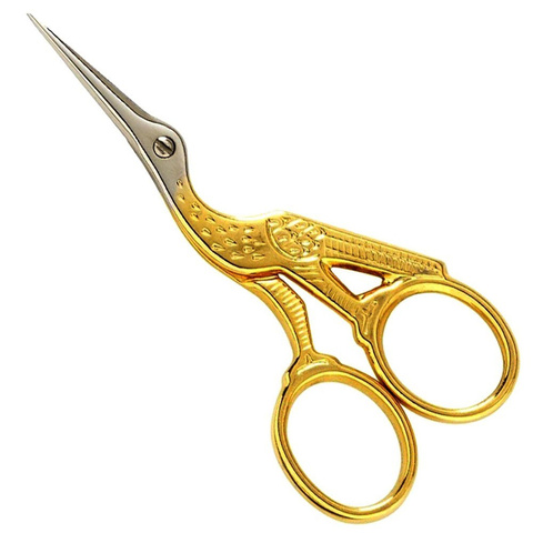 1Pcs/Lot Durable Stainless Steel Vintage Classic Embroidery Scissors Nail Art Stork Crane Bird Scissors Cutters Styling Tools ► Photo 1/6