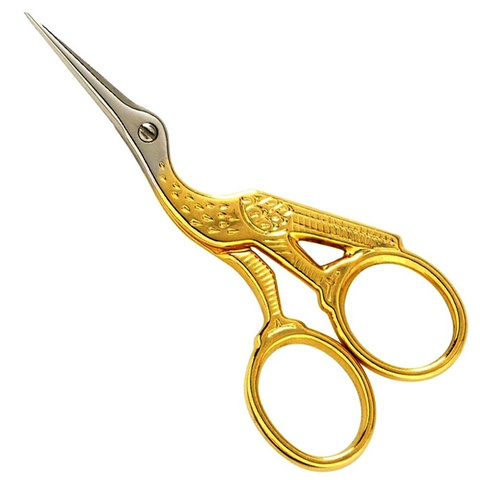 Stainless Steel Gold Crane/bird Scissors for Embroidery and Sewing