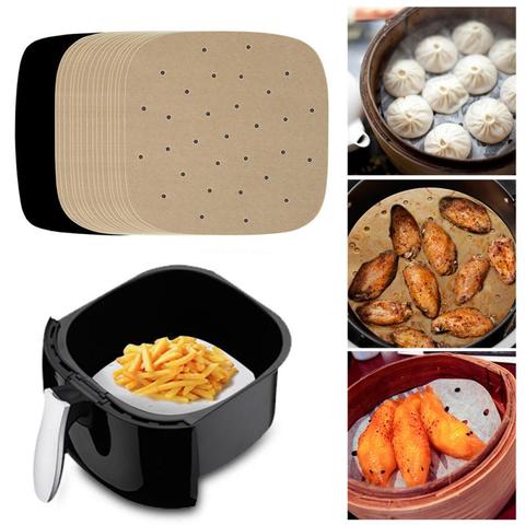 Silicone Air Fryer Liner Non-Stick Steamer Pad Air Fryer Accessory Kitchen  Baking Liner Cooking Utensils Air Fryer Baking Paper