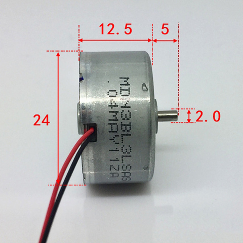 NMB Minebea Micro 300 DC Motor RF-300CA 24mm Diameter Mini Precision Round Spindle Motor 3V~12V 14500RPM High Speed Mute Silent ► Photo 1/6