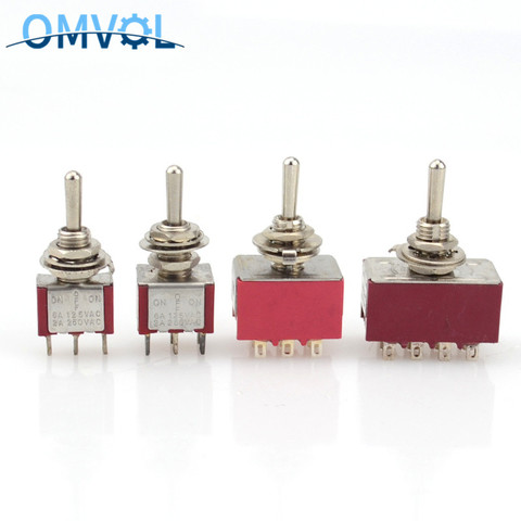 1pcs 6mm Momentary toggle switch double side spring return (on)-off-(on) ON-ON /ON-OFF-ON ► Photo 1/6